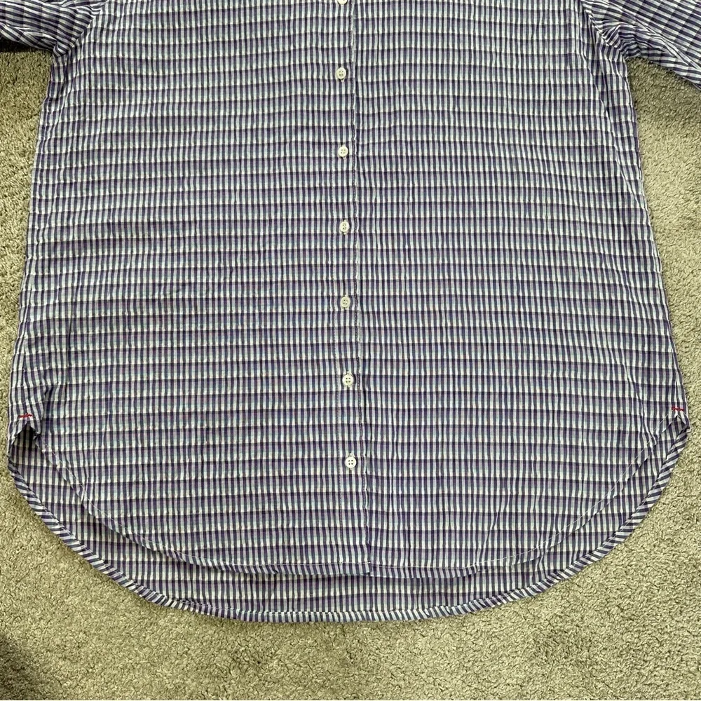 XiRENA Women’s Dawson Crinkled Button Down Shirt Longsleeve in Plaid Purple XS - Picture 5 of 14